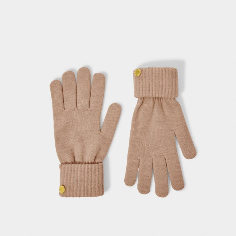 Katie Loxton Soft Tan Knitted Gloves