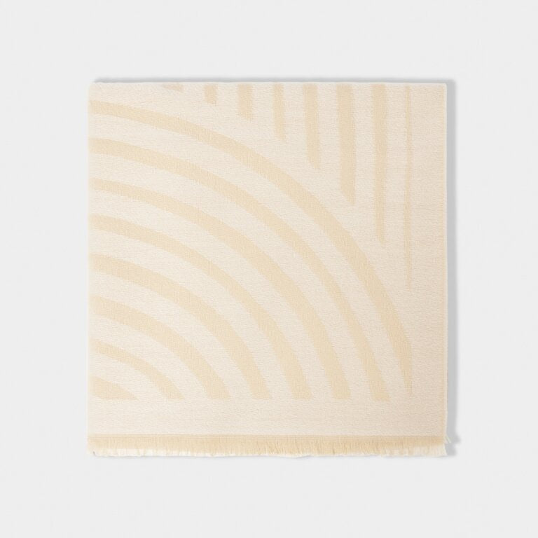 Katie Loxton Light Taupe Geometric Printed Blanket Scarf