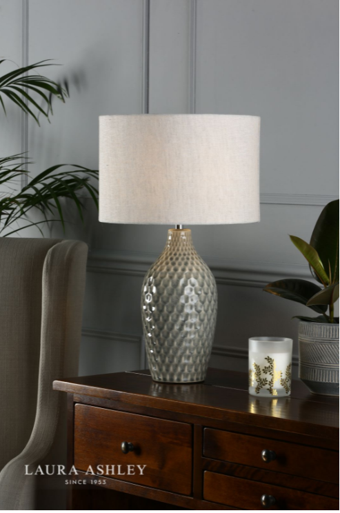 Laura Ashley Heathfield Table Lamp LA3756083-Q With Natural Linen Shade