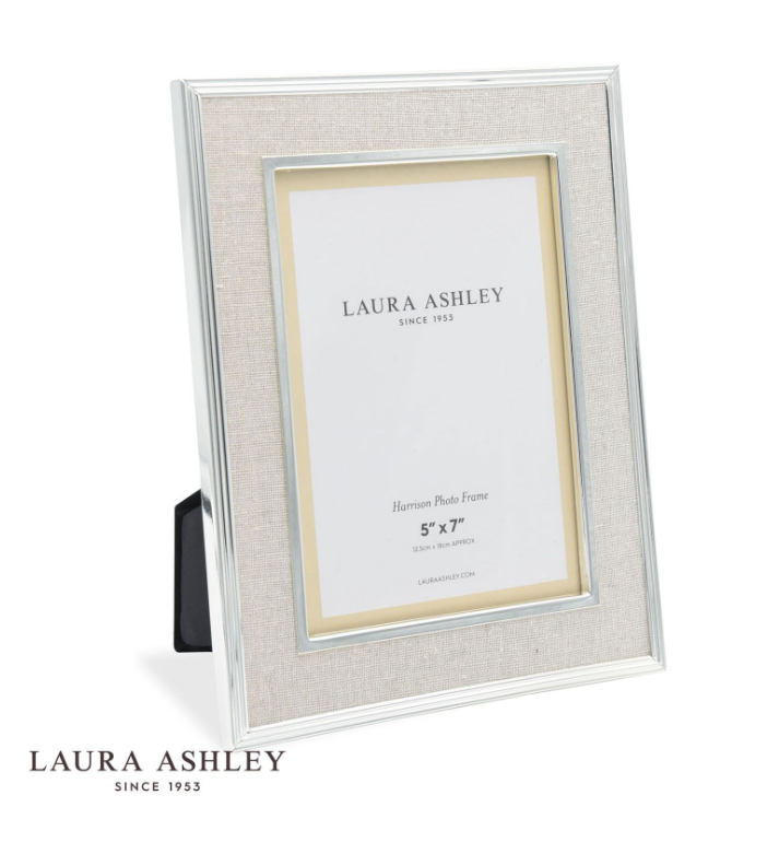 Laura Ashley Harrison 5 x 7 Photo Frame Pale Charcoal LA3733733-Q