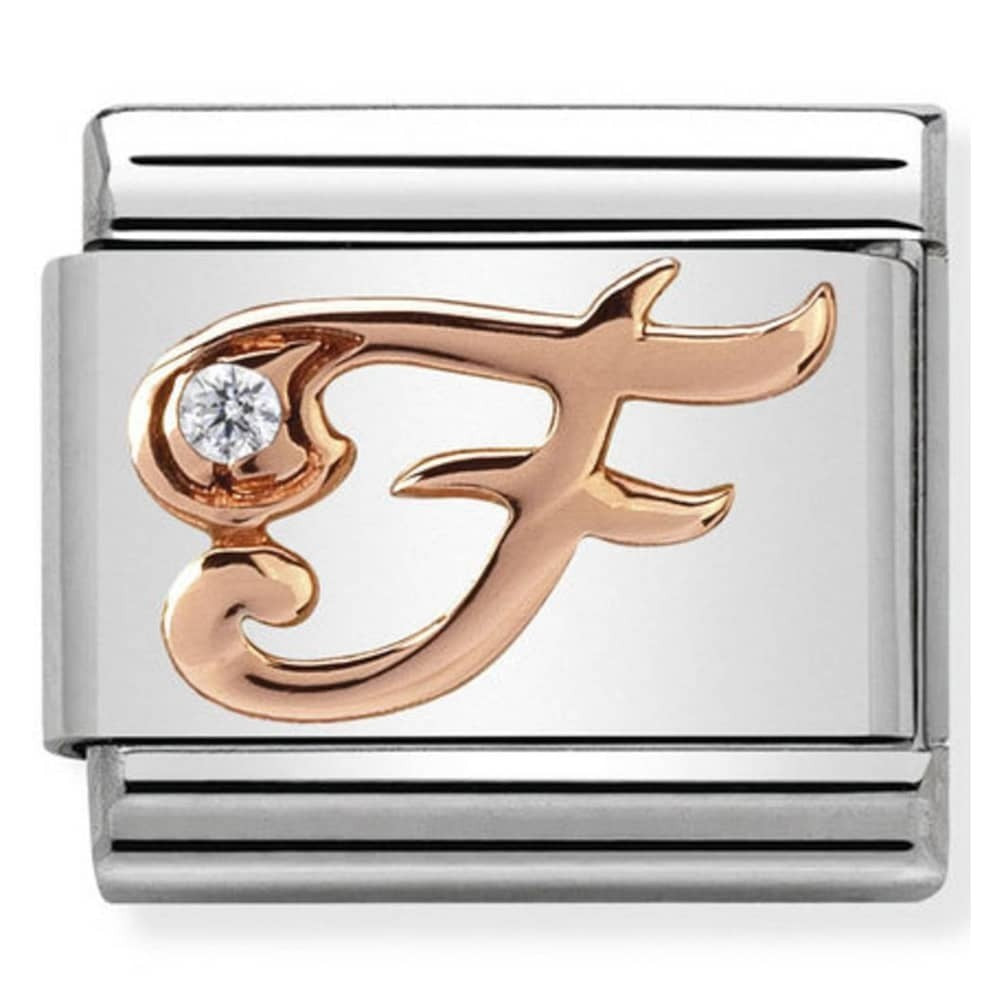 Nomination Rose Gold Initial F Charm