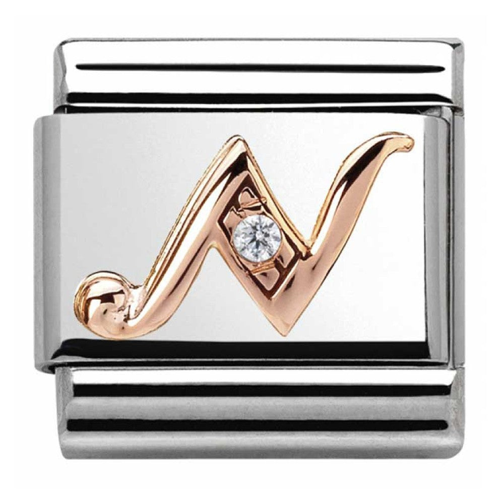 Nomination Rose Gold Initial N Charm