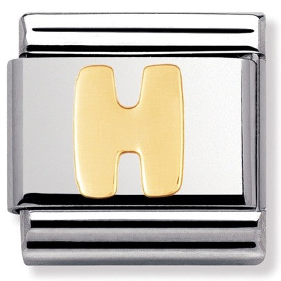 Nomination Yellow Gold Initial H Charm