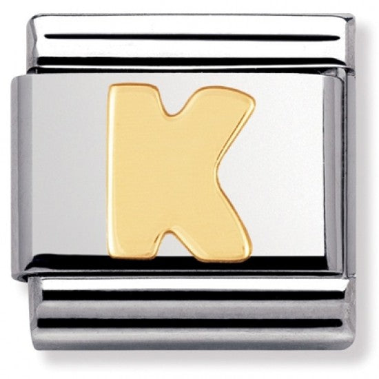 Nomination Yellow Gold Initial K Charm