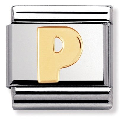 Nomination Yellow Gold Initial P Charm