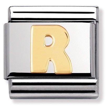 Nomination Yellow Gold Initial R Charm