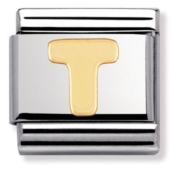 Nomination Yellow Gold Initial T Charm
