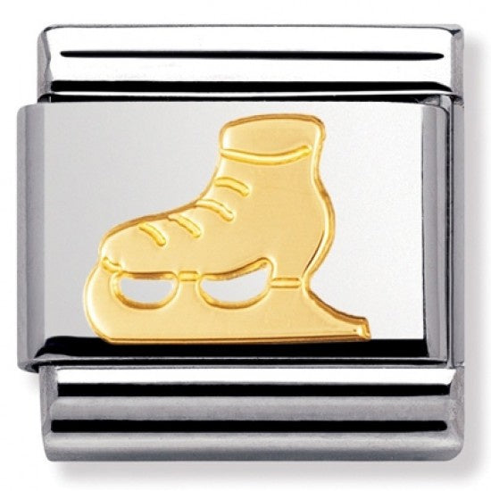 Nomination Yellow Gold Ice Skate Charm