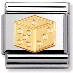 Nomination Yellow Gold Dice Charm