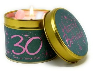 Happy Birthday 30 Candle Tin by Lilyflame