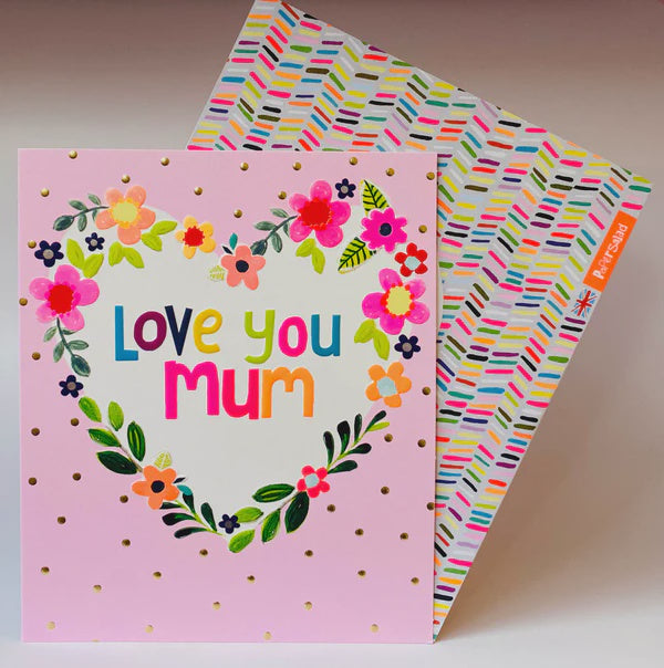 Love You Mum Mothers Day Card By Paper Salad