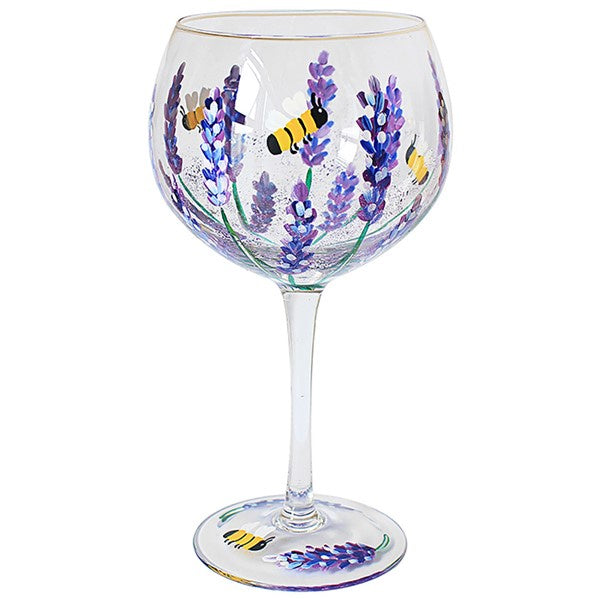 Flower Gin Glass Bees Lavender