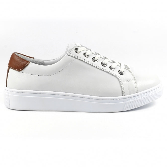 Lunar Zamora White Leather Trainer