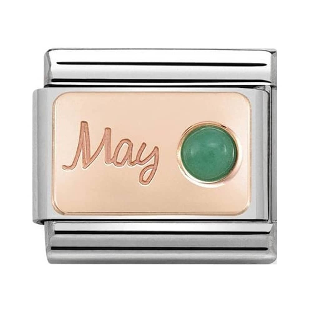 Nomination Classic Rose Gold May Emerald Charm