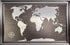 Black Map On Aluminium Panel Picture