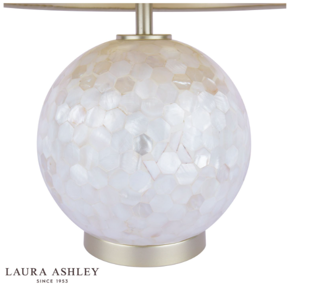 Laura Ashley Mathern table Lamp LA3756214-Q Cream Shell And Champagne With Shade