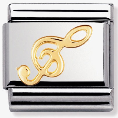 Nomination Classic Gold Music Collection Treble Clef Charm