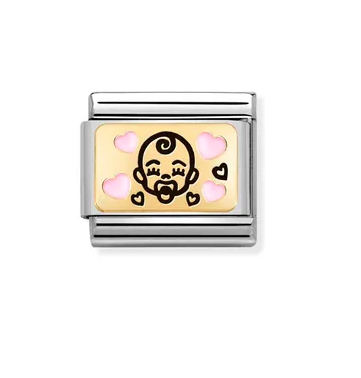 Nomination Composable Link Gold Pink Baby Charm