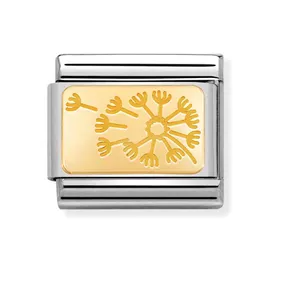 Nomination Yellow Gold Dandelion Charm