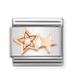 Nomination Composable Link Rose Gold Double Stars CZ