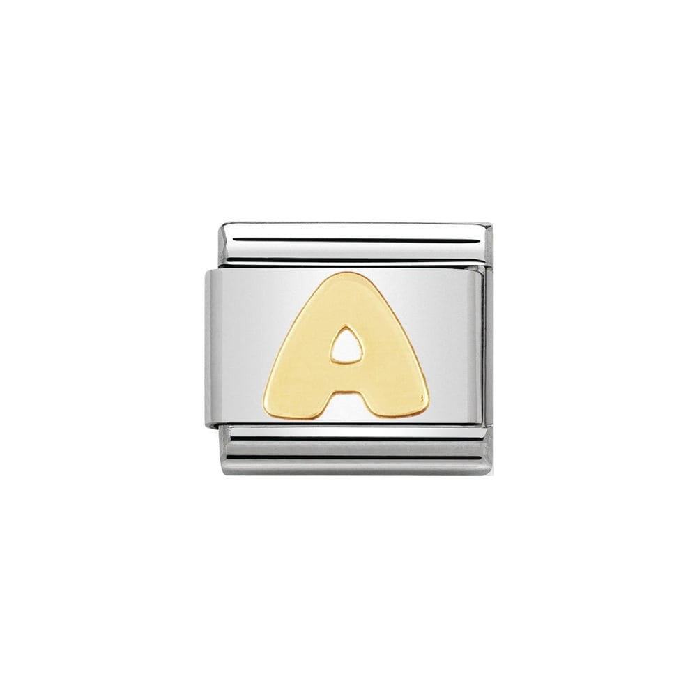 Nomination Yellow Gold Initial A Charm