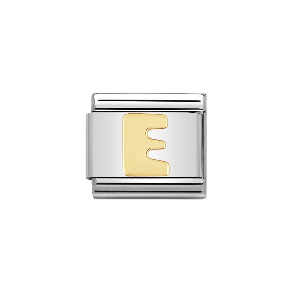 Nomination Yellow Gold Initial E Charm