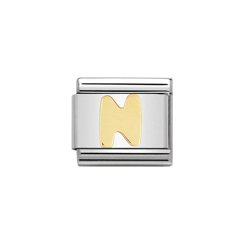 Nomination Yellow Gold Initial N Charm