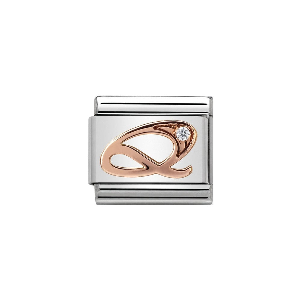 Nomination Rose Gold Initial Q Charm