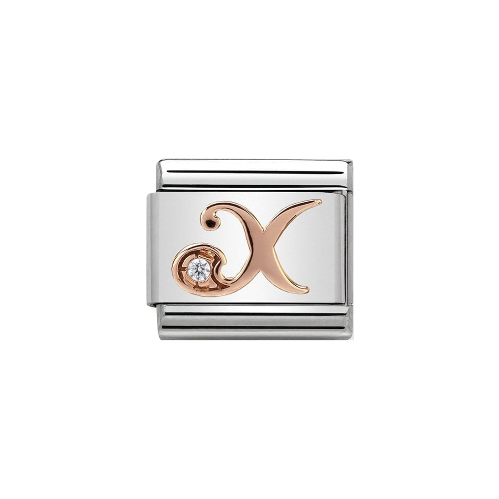 Nomination Rose Gold Initial X Charm