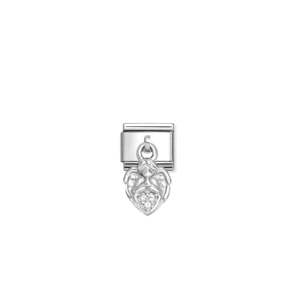 Nomination Silver Angel With Heart Dangle Charm