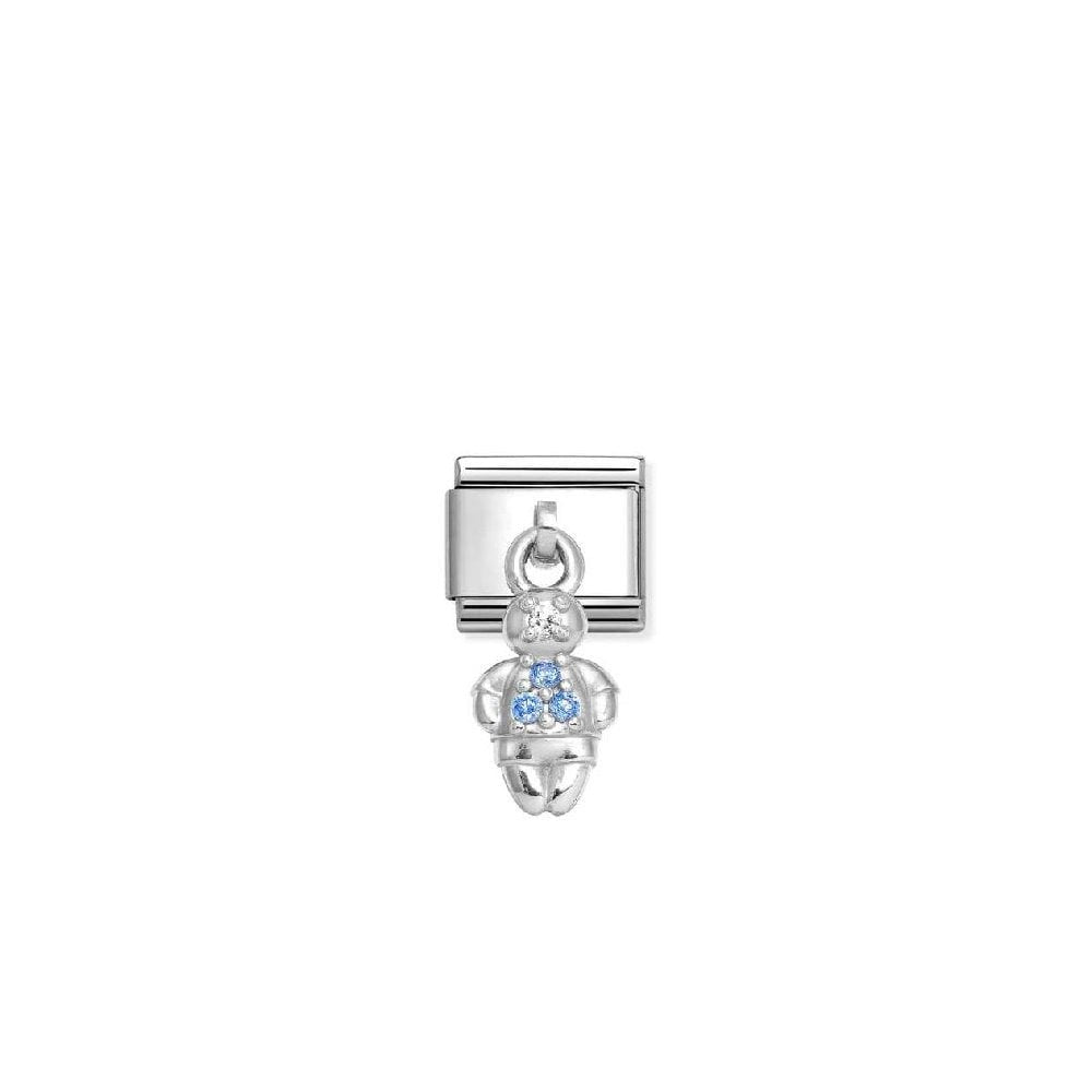 Nomination Silver Blue Boy Dangle Charm