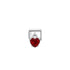 Nomination Silver Red Heart CZ Dangle Charm