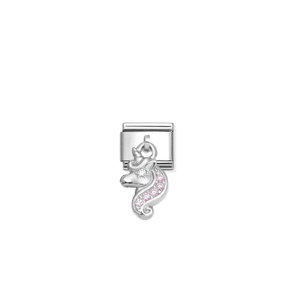 Nomination Silver Pink Unicorn Dangle Charm