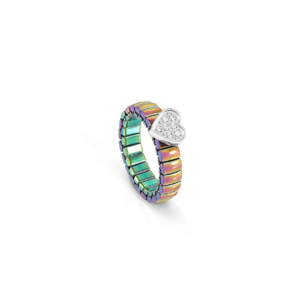 Nomination Mixed Colour Extension Heart Ring