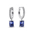 Pandora Blue Rectangular Sparkling Hoop Earrings 292381C01