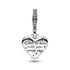 Pandora Celestial Shooting Star Heart Double Dangle Charm