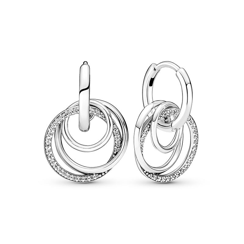 Pandora Family Always Encircled Hoop Earrings 291156C01