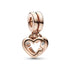 Pandora Rose Linked Sister Hearts Split Dangle Charm 789538C01