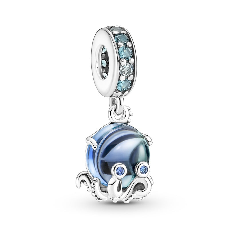 Pandora Murano Glass Cute Octopus Dangle Charm 791694C01