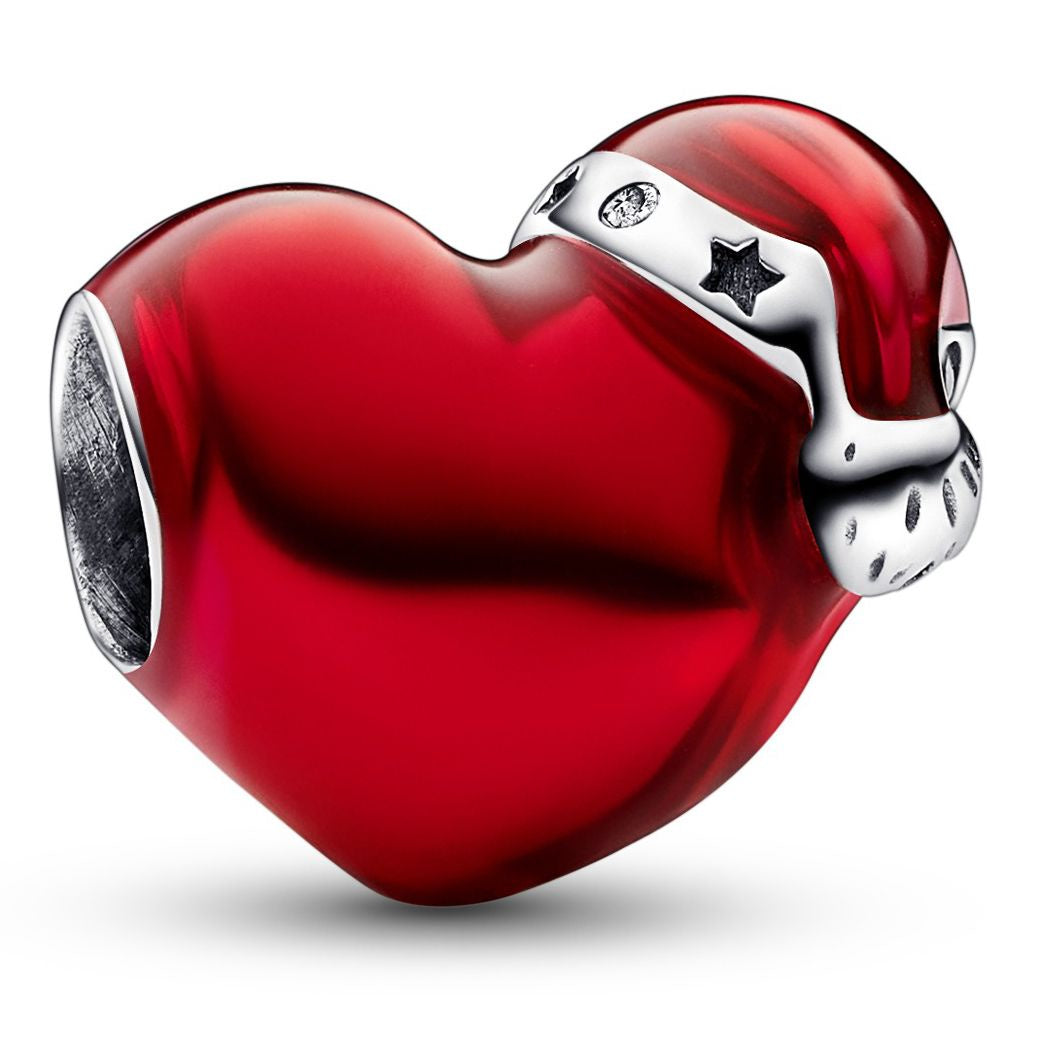 Pandora Metallic Red Christmas Heart Charm 792336C01