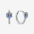 Pandora Blue Pansy Flower Hoop Earrings 290775C01