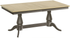 Pewter Oak Large Double Pedestal Dining Table