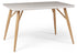 Sweden White & Oak Rectangular Dining Table