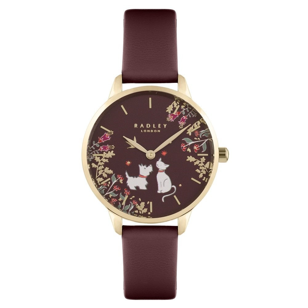Radley Cherry Red Leather Gold Watch