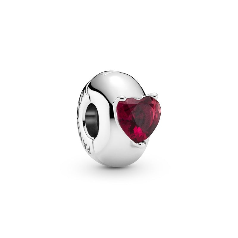 Pandora Red Heart Solitaire Clip. 799203C01