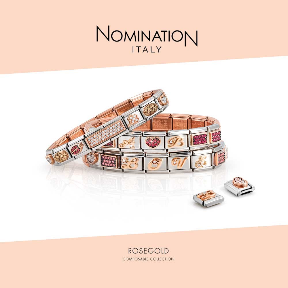 Nomination Rose Gold Initial F Charm