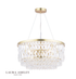 Rhosill 4 Lt Pendant LA3756207-Q Glass Ans Antique Brass