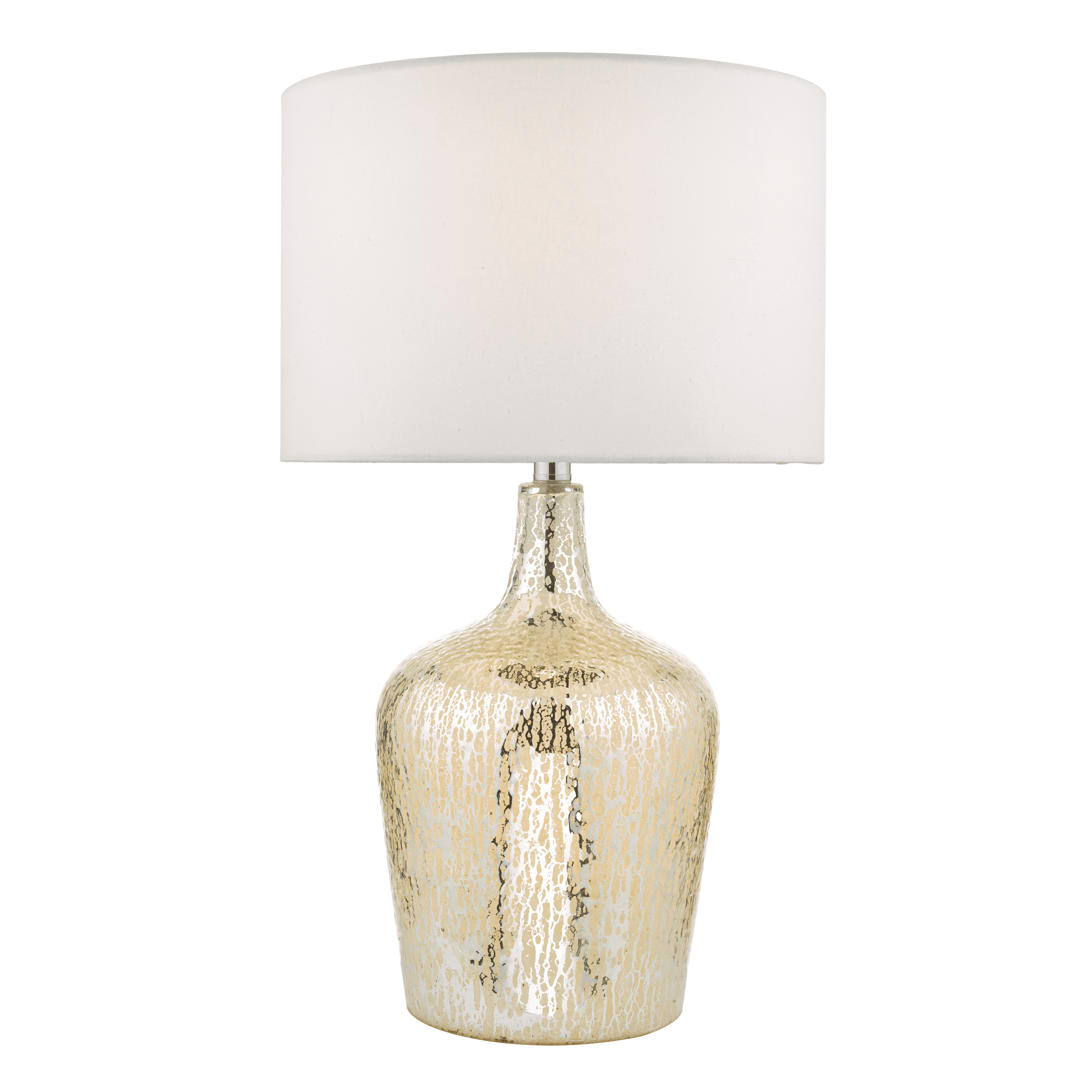 Silver Dual Light Table Lamp With Shade