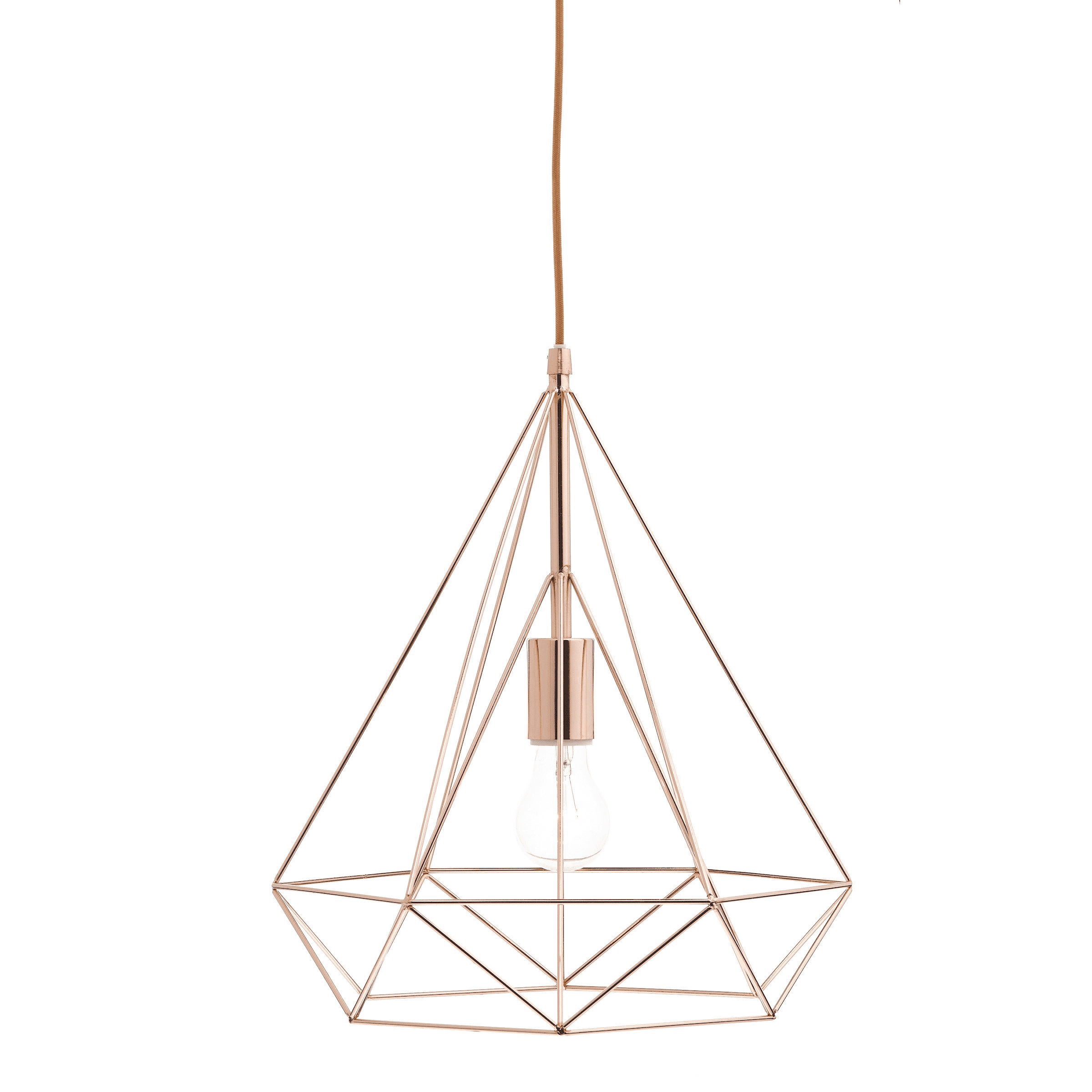 Dar Sword SWO0164 1 Light Pendant Ceiling Light - Copper