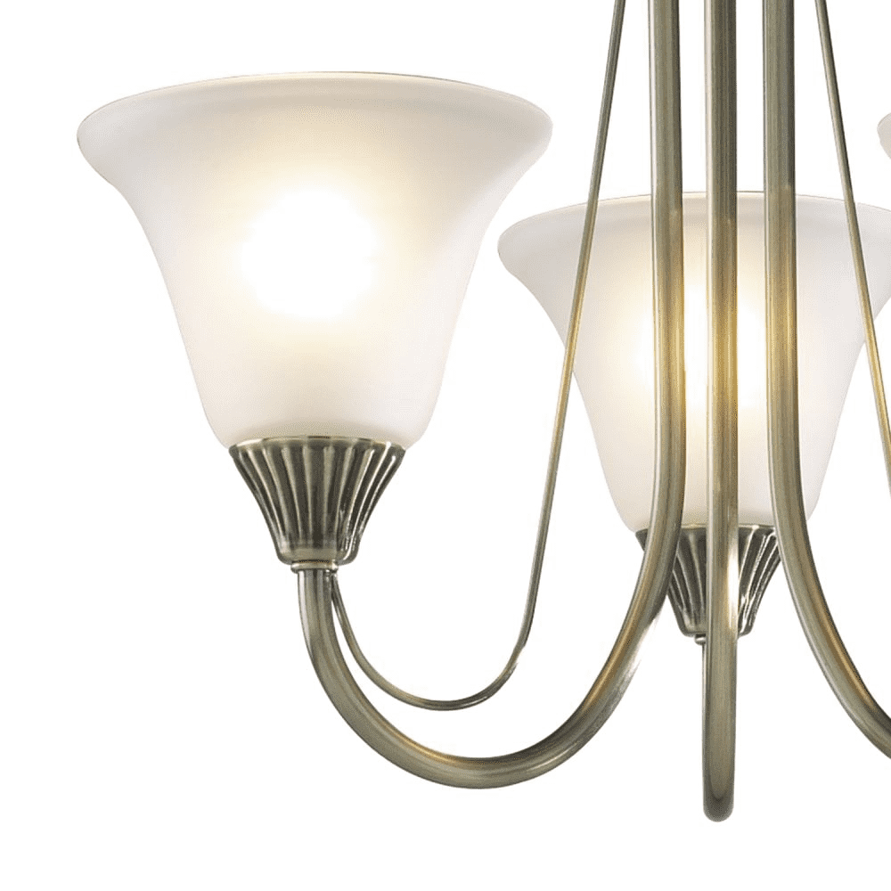 3 Light Antique Brass Ceiling Light